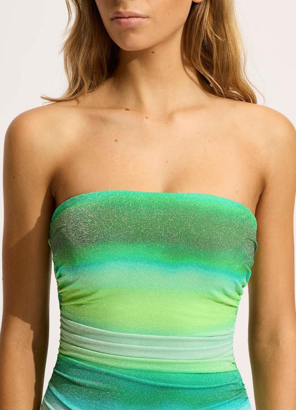 Seafolly Spectrum DD Bandeau One Piece - Jade