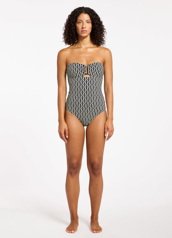 seafolly Spring Geo Bandeau One Piece