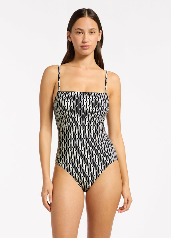 Seafolly Spring Geo Minimal Tank One Piece