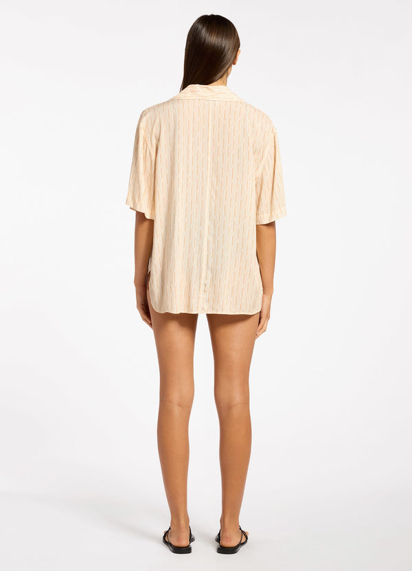 Seafolly Spring Geo Short Sleeve Shirt