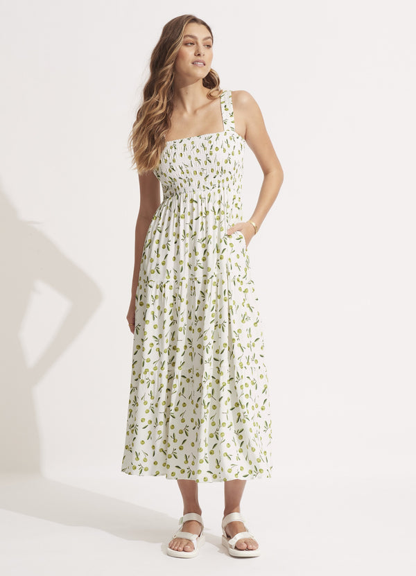 Seafolly Summer Crush Midi Dress - Soft Olive