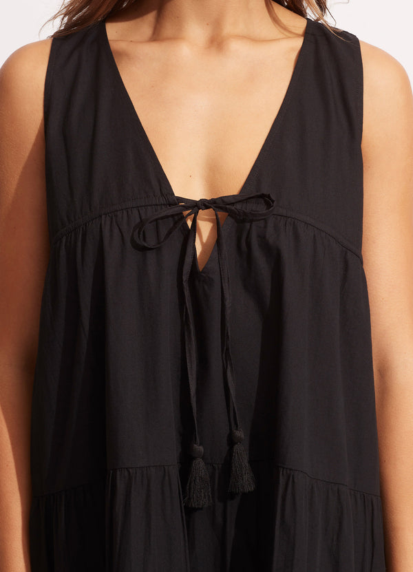 Seafolly Sunbreak Poplin Dress - Black