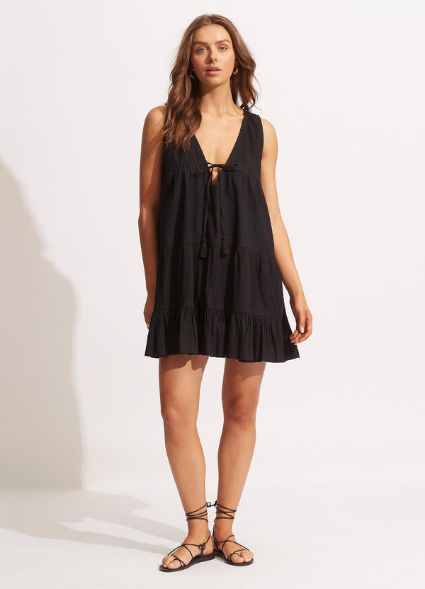 seafolly Sunbreak Poplin Dress - Black