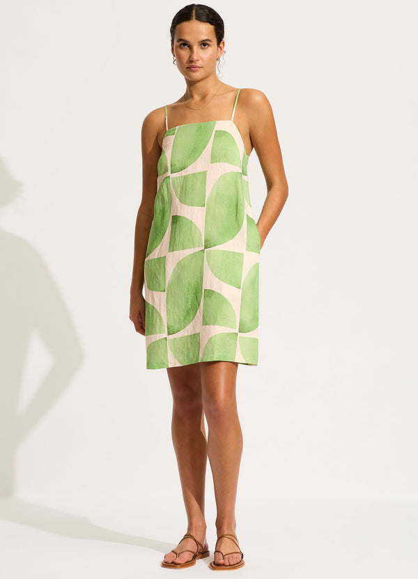 seafolly Sunray Bandeau Mini Dress - Sage