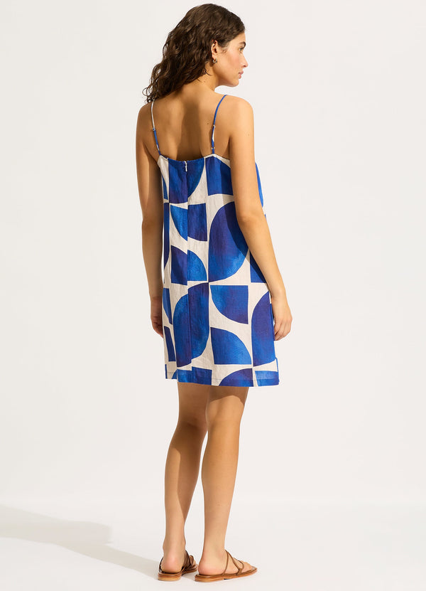 Seafolly Sunray Bandeau Mini Dress - Ultramarine