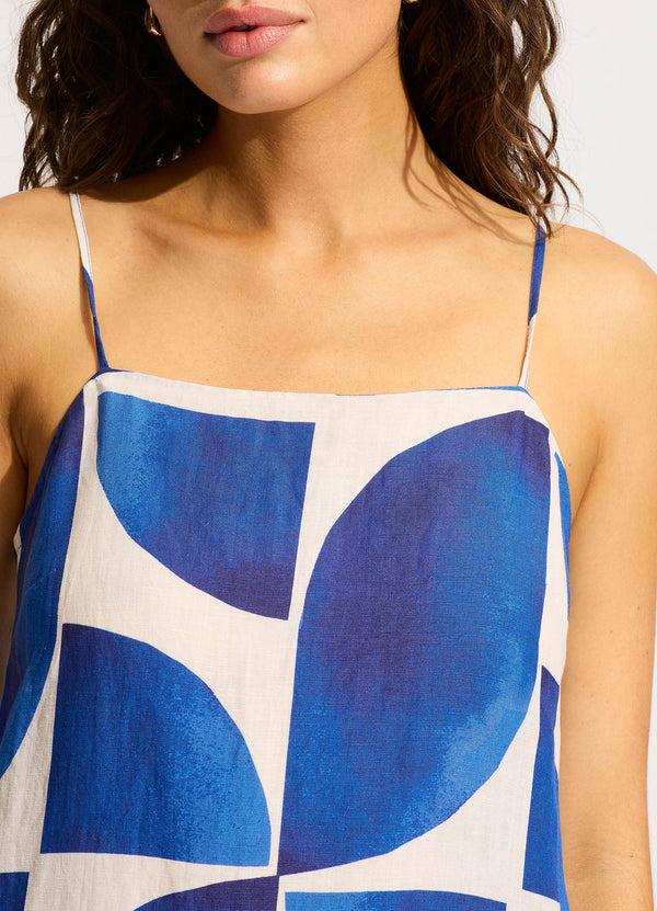 Seafolly Sunray Bandeau Mini Dress - Ultramarine