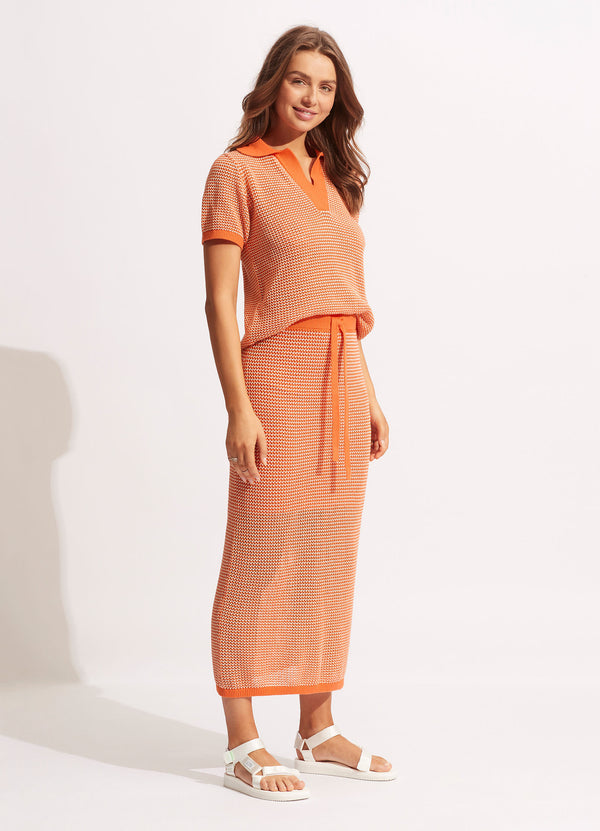 Seafolly Sunray Knit Skirt - Mandarin