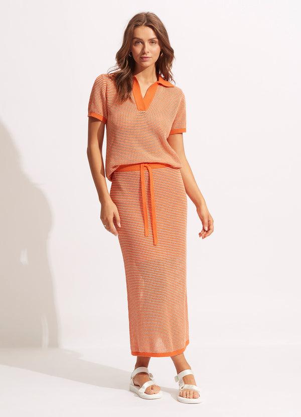 seafolly Sunray Knit Skirt - Mandarin