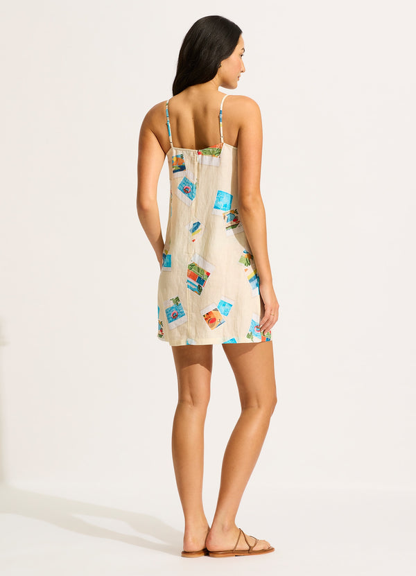 Seafolly Sunset Bandeau Mini Dress - Ecru