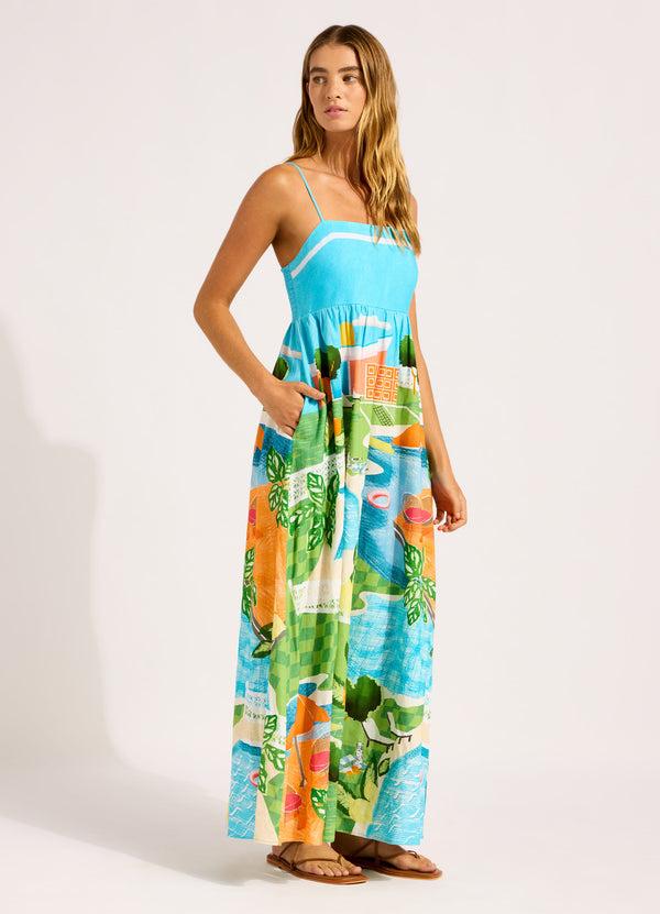 Seafolly Sunset Maxi Dress - Turquoise