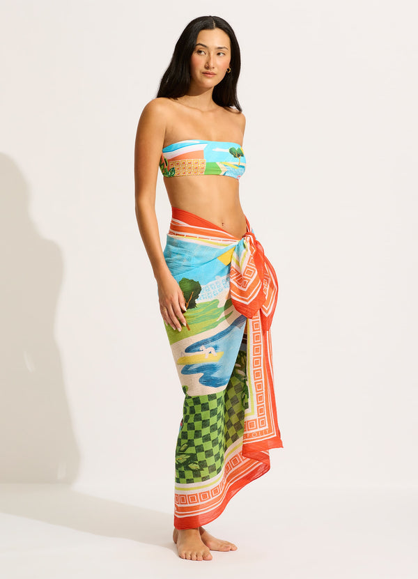 Seafolly Sunset Sarong - Turquoise
