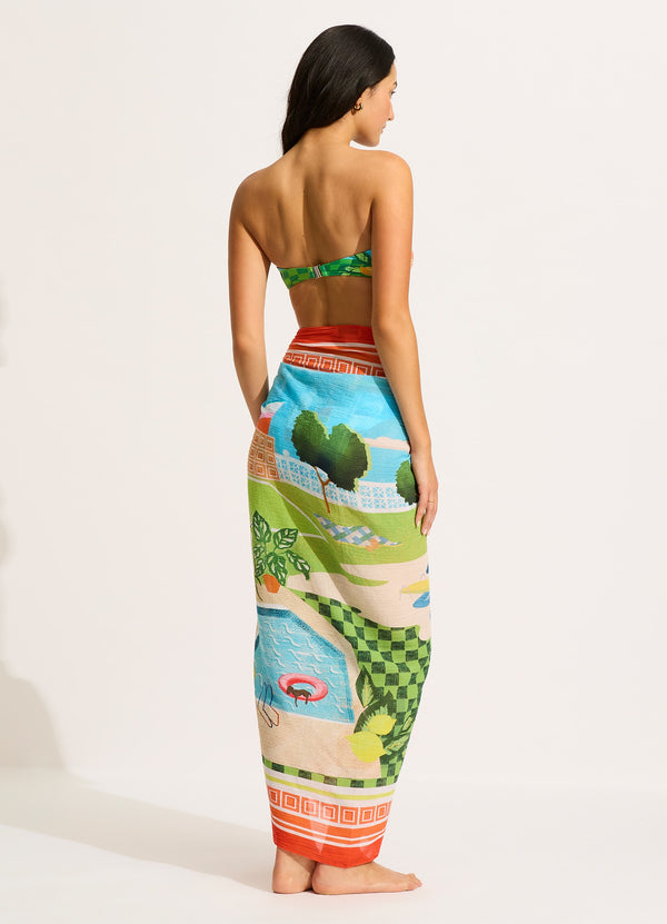 Seafolly Sunset Sarong - Turquoise