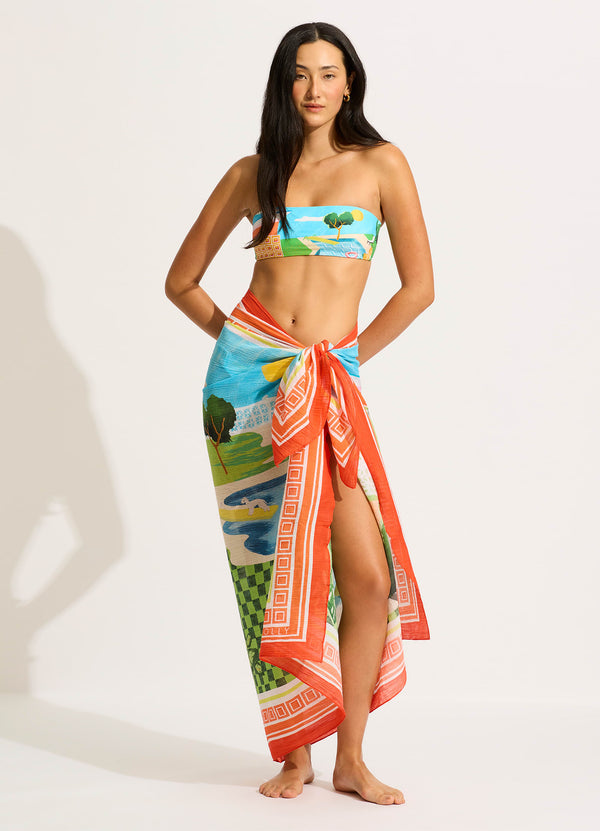 seafolly Sunset Sarong - Turquoise