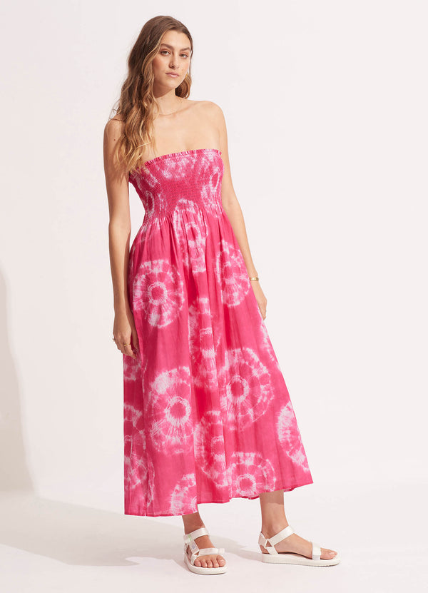 Seafolly Tie Dye Maxi Skirt/Dress - Rose Pink