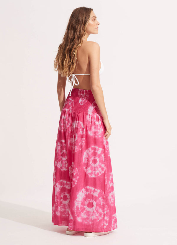 Seafolly Tie Dye Maxi Skirt/Dress - Rose Pink