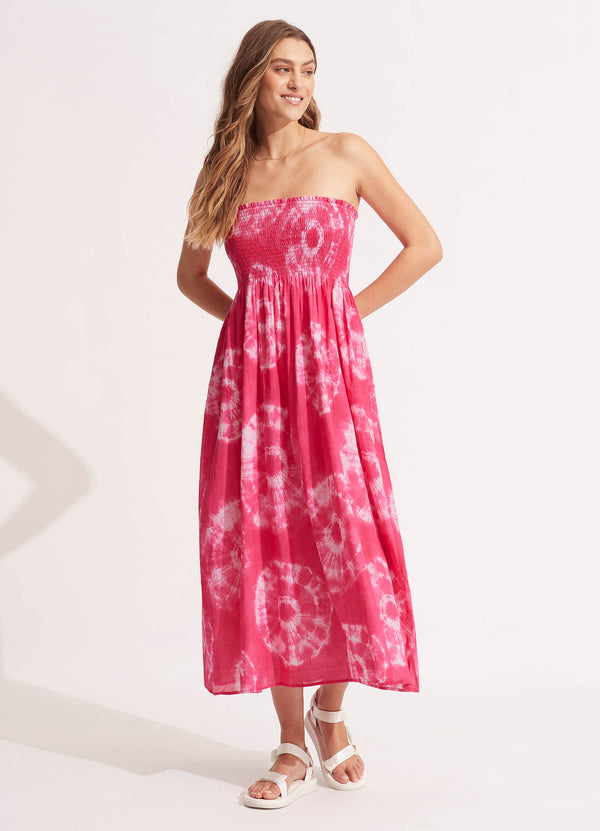 seafolly Tie Dye Maxi Skirt/Dress - Rose Pink