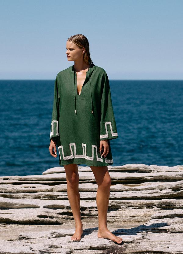 Seafolly Tirari Nights Embroidered Mini Kaftan