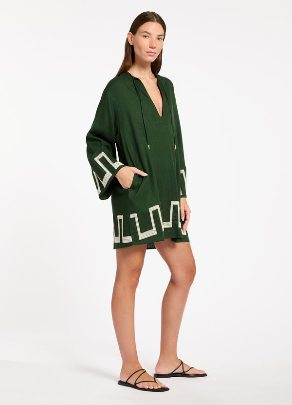 Seafolly Tirari Nights Embroidered Mini Kaftan