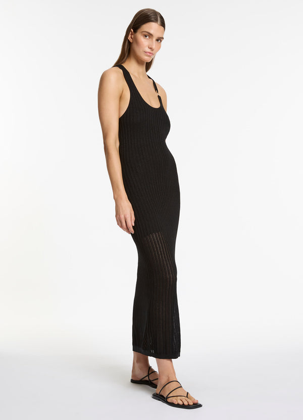 Seafolly Tirari Nights Knit Maxi Dress - Black