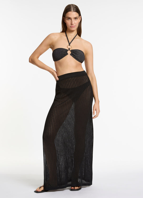 seafolly Tirari Nights Knit Maxi Skirt - Black