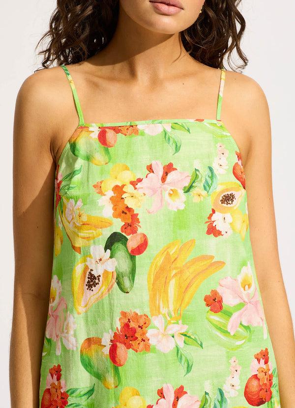 Seafolly Tropique Bandeau Mini Dress - Aloe Gel