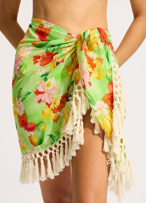 Seafolly Tropique Mini Sarong - Aloe Gel