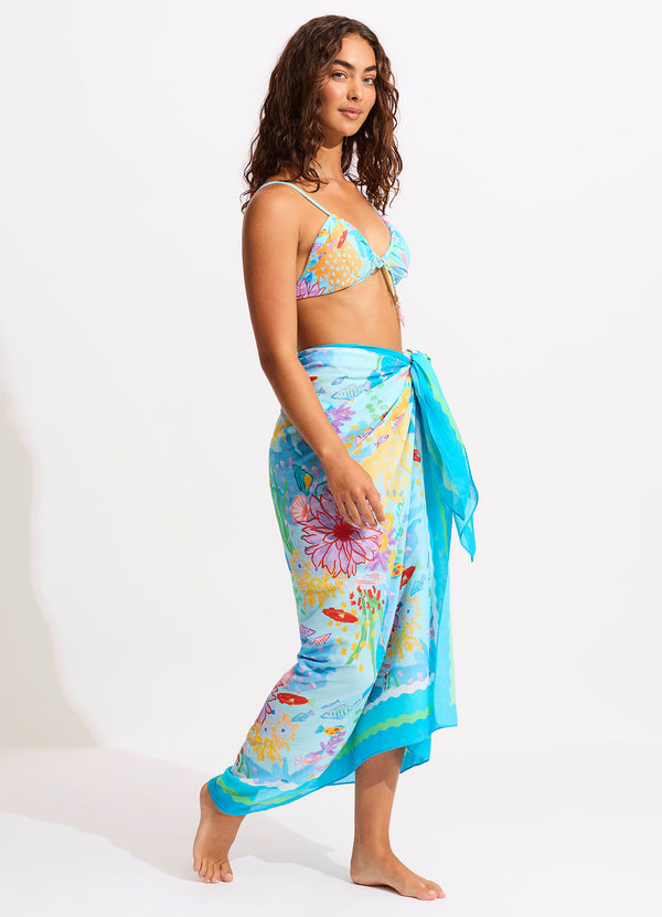 Seafolly Under The Sea Sarong - Blue Mist