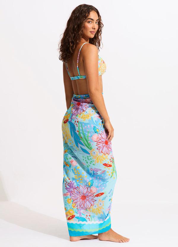 Seafolly Under The Sea Sarong - Blue Mist
