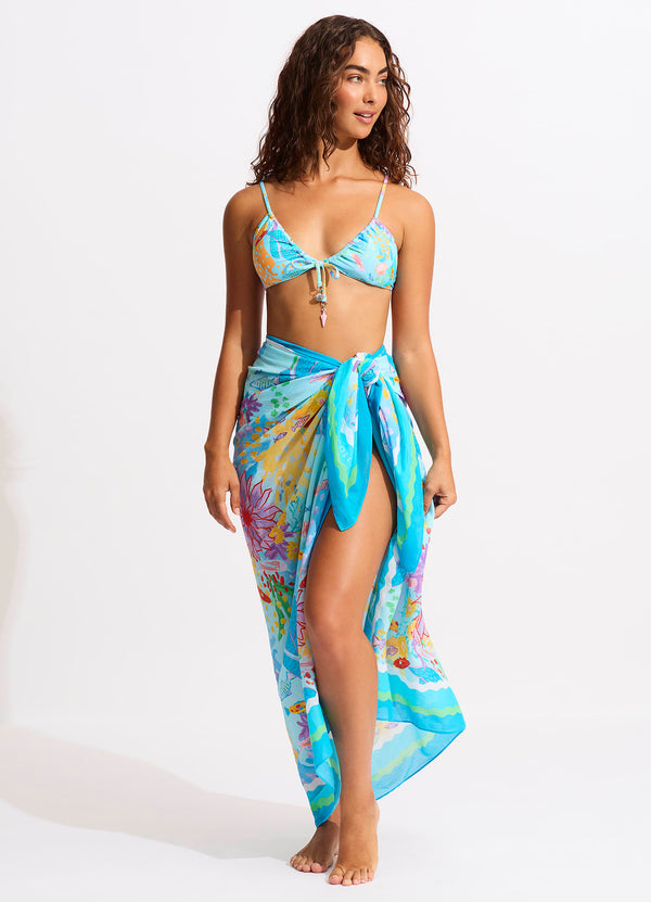 seafolly Under The Sea Sarong - Blue Mist