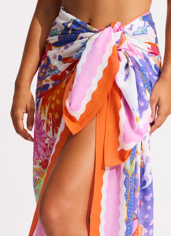 Seafolly Under The Sea Sarong - White