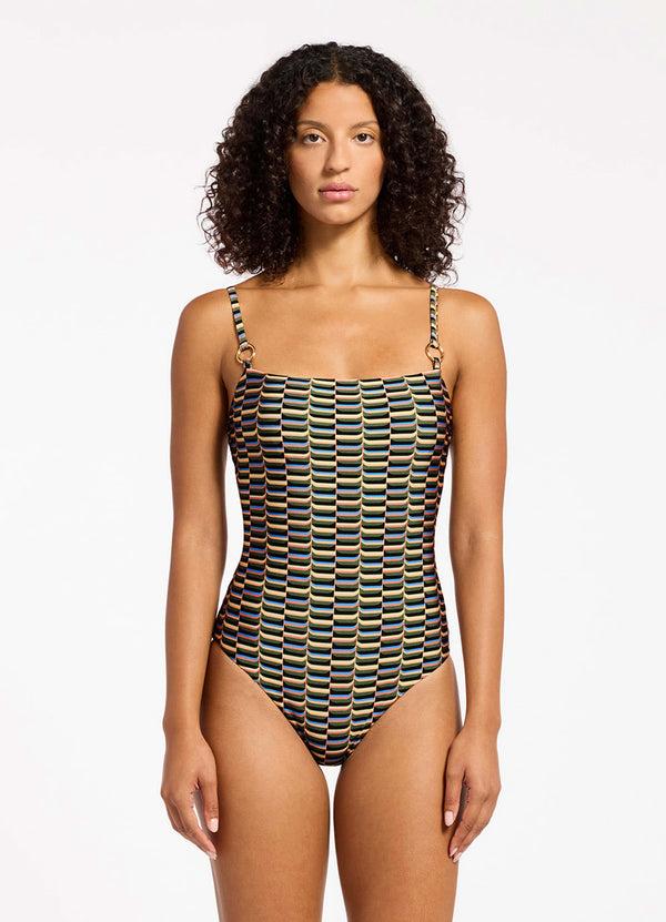 Seafolly Urban Geo Minimal Tank One Piece