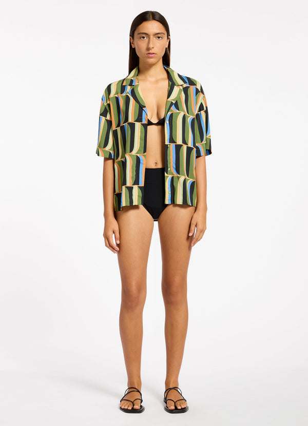 seafolly Urban Geo Short Sleeve Shirt