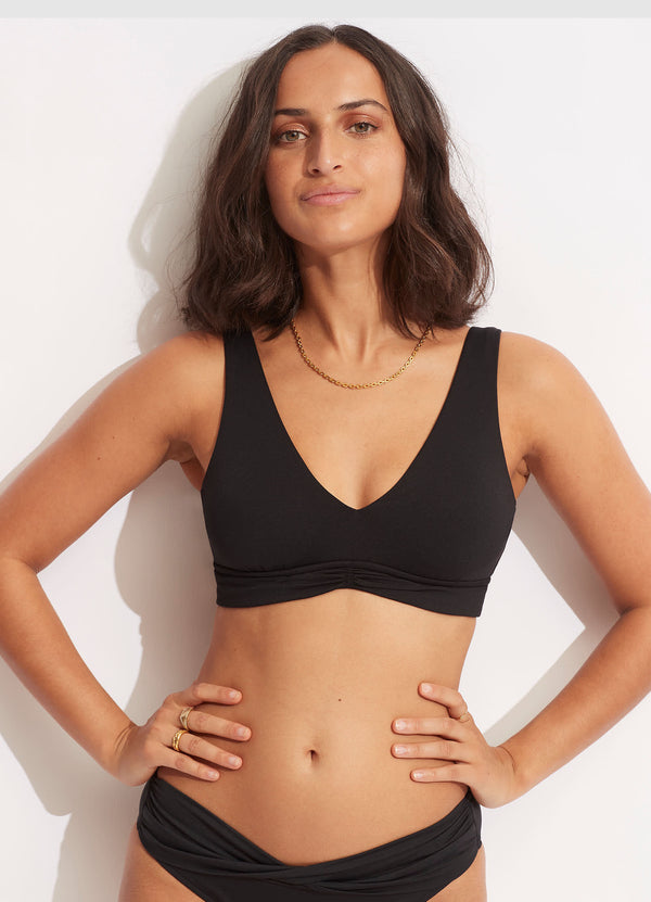 Seafolly V Neck Tank - Black