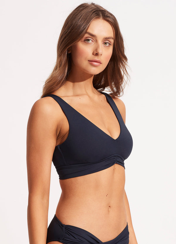 Seafolly V Neck Tank - True Navy