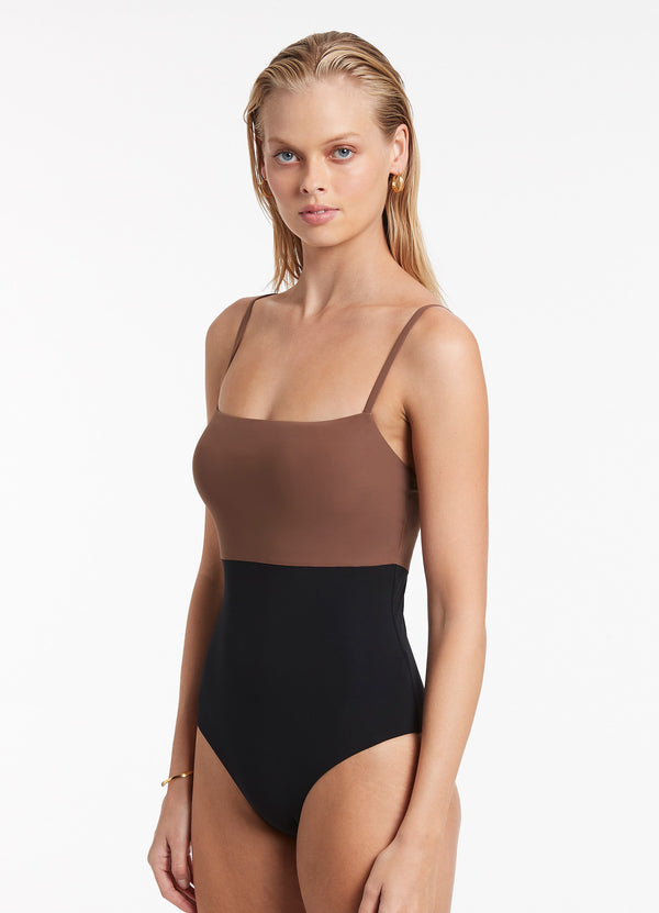 Seafolly Versa Tank One Piece - Latte