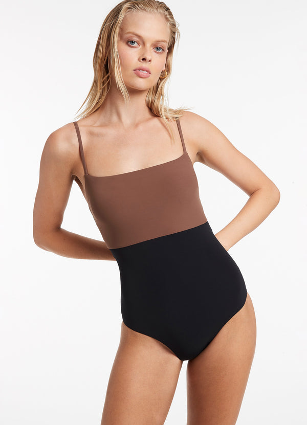 seafolly Versa Tank One Piece - Latte