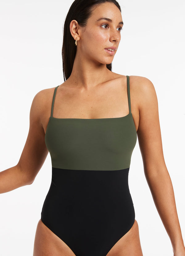 seafolly Versa Tank One Piece - Olive