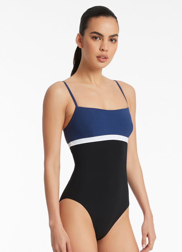 Seafolly Versa Tank One Piece - Pacific Blue
