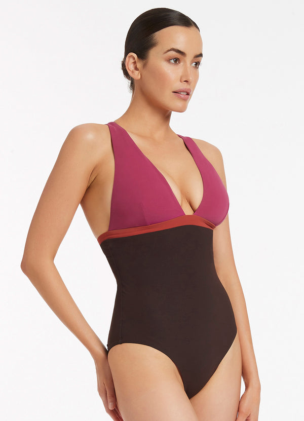 Seafolly Versa Tie Back One Piece - Orchid