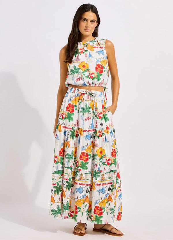 Seafolly Viva Vacation Drawcord Waist Top