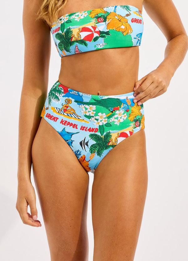 Seafolly Viva Vacation High Waisted Bikini Bottom