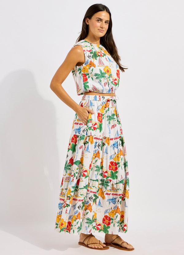 Seafolly Viva Vacation Tiered Maxi Skirt