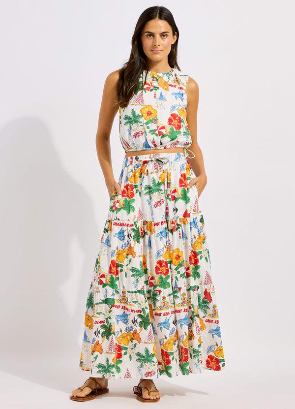 seafolly Viva Vacation Tiered Maxi Skirt
