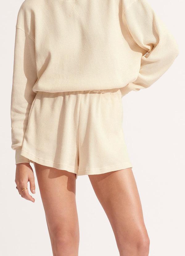 Seafolly Waffle Beach Short - Natural