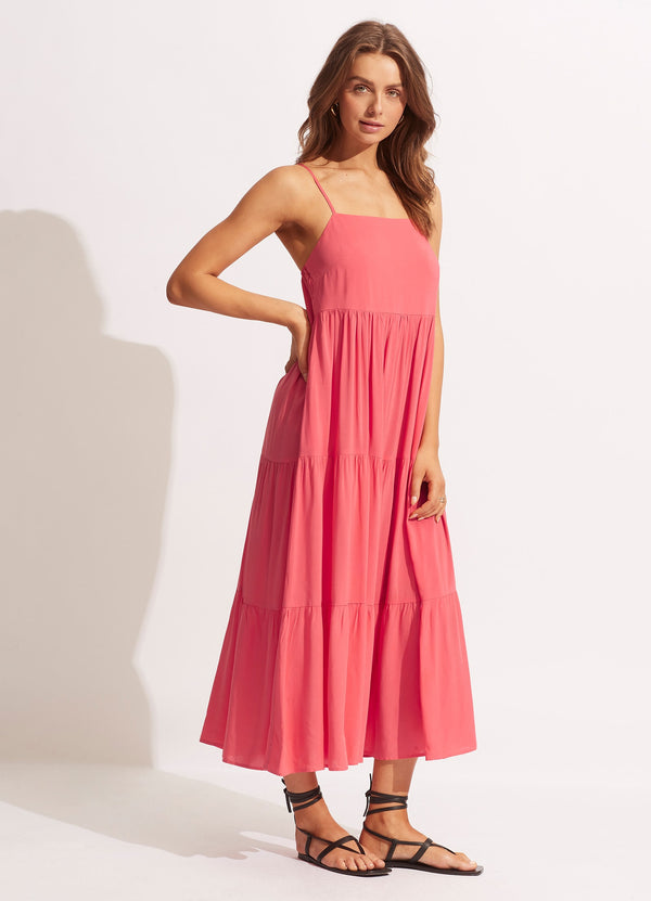 Seafolly Weekend Tier Dress - Sun Kissed Coral