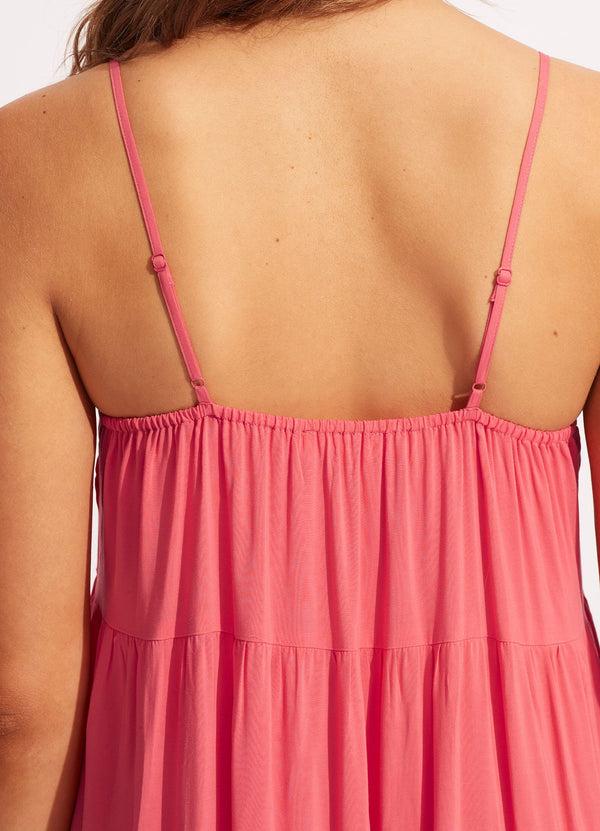 Seafolly Weekend Tier Dress - Sun Kissed Coral