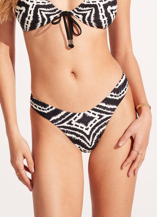 Seafolly Zanzibar High Cut Rio Pant - Black