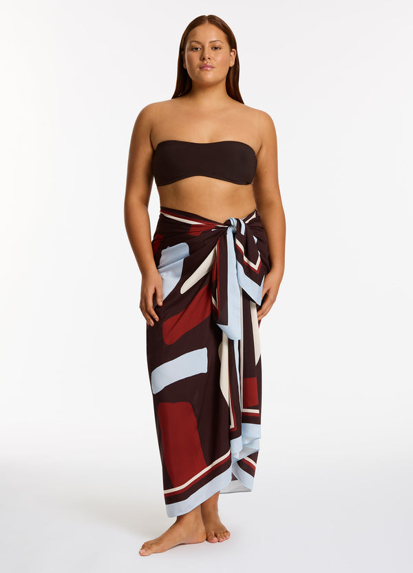 Seafolly Zarla Long Sarong - Ruby