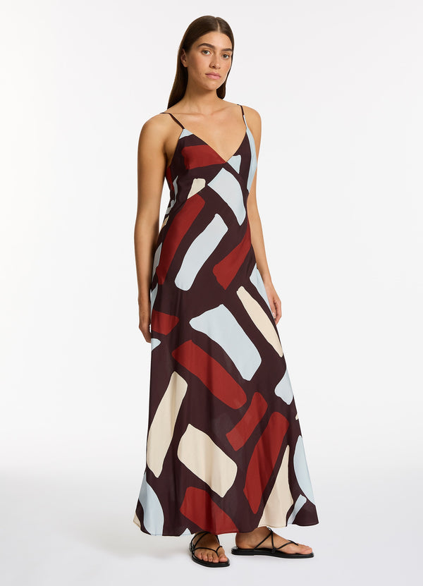 Seafolly Zarla Slip Maxi Dress - Ruby