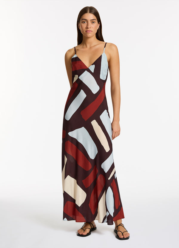 seafolly Zarla Slip Maxi Dress - Ruby